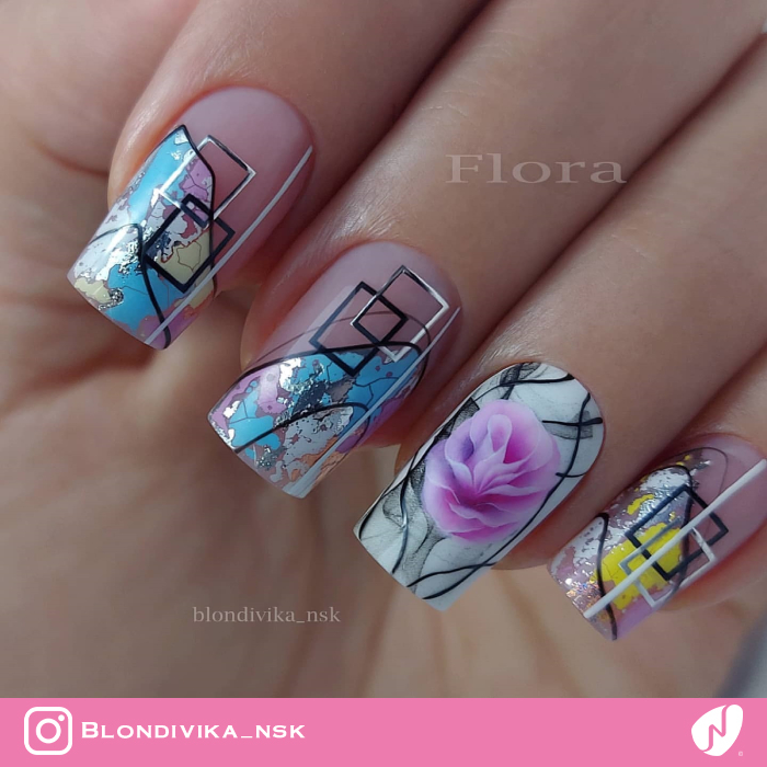 Geometric Flower Design